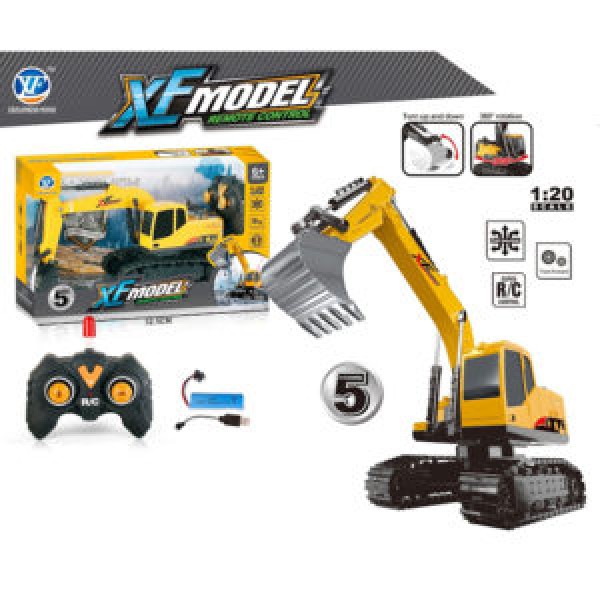 249785 Екскаватор 789-410A радіо/к,акум,1:20, гусеничний, світло, рухливий ковш, USBзарядне,кор.33-20-12см