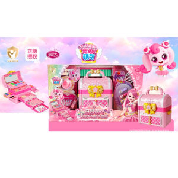 249612 Косметика MNK7012 кейс/скринька.тіні,рум'яна,помада 2шт,пензлики,лак4шт,розділювач.кор.47-28,5-15см