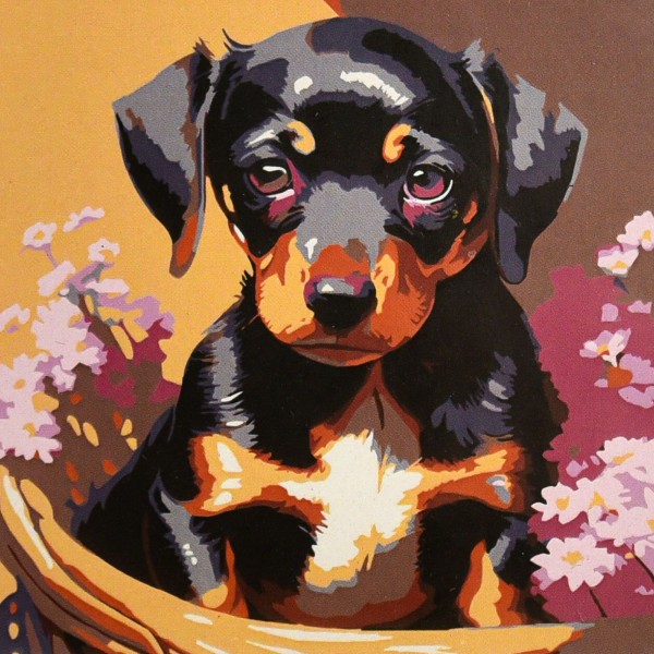 249869 Картина за номерами Strateg Маленький охоронець 20х20 (HH8053)