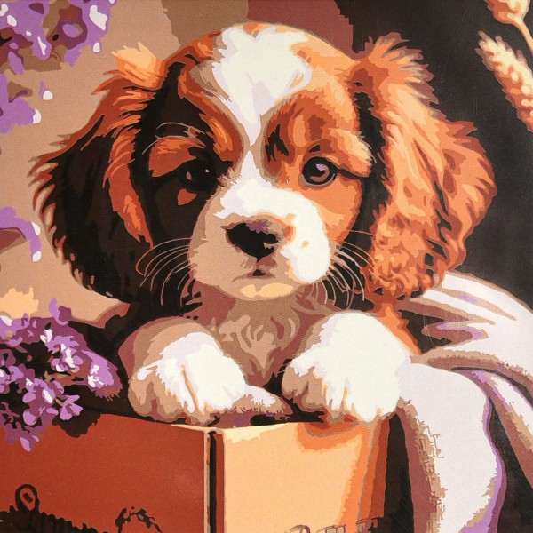 249877 Картина за номерами Strateg Пухнастий малюк 30х30 (ES-0933)