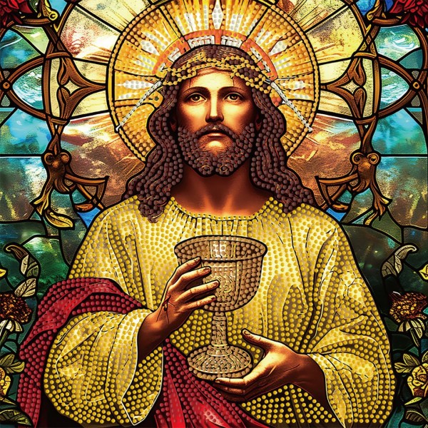 249884 Алмазна картина Strateg Священний келих 30х30 (YJB3030-25)