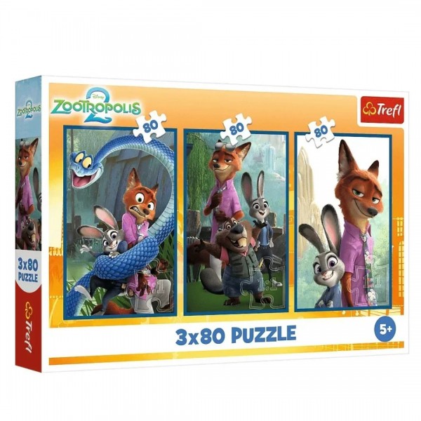 248280 48972 Trefl Пазли "3x80" Розслідування домашніх тварин