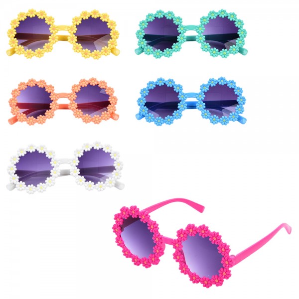 220686 Окуляри FG24030506B сонцезахісні, оправа-квіти, 6 кольорів, кул., упак.кор. 20 шт.