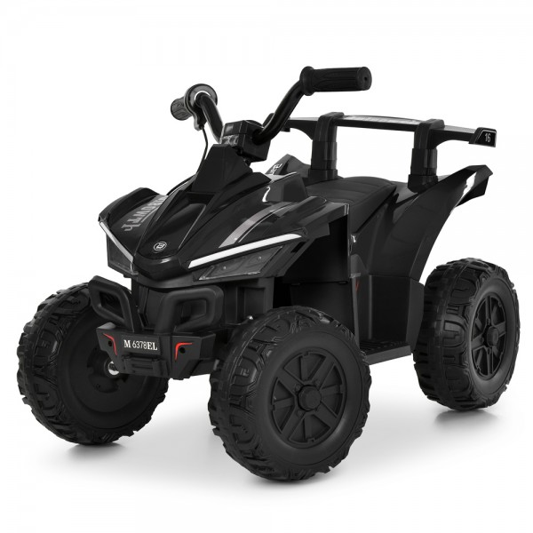 252179 Квадроцикл M 6378EL-2 1*12V9AH, 2*25W, BLUETOOTH, EVA, шкіра, світло, музика, чорний