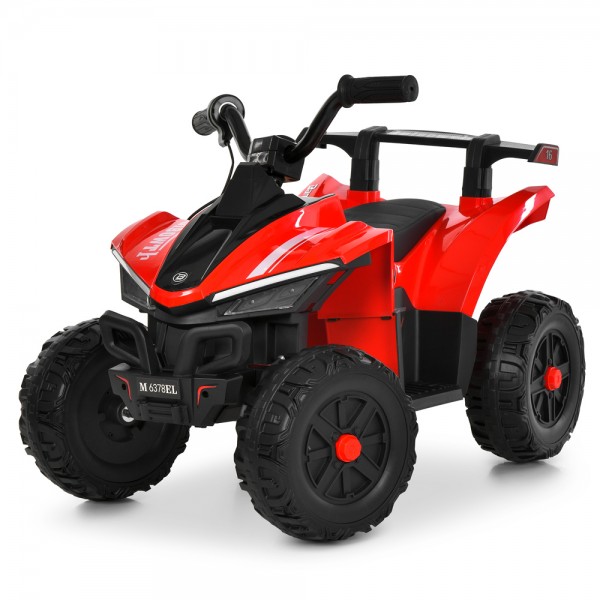 251684 Квадроцикл M 6378EL-3  1*12V9AH, 2*25W, BLUETOOTH, EVA, шкіра, світло, музика, червоний