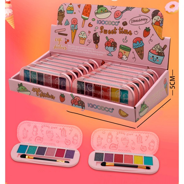 246487 Косметика LK5011 тіні 6шт, палетка(пластик), 12шт(2кольори) в диспл., 29,5-13-5см