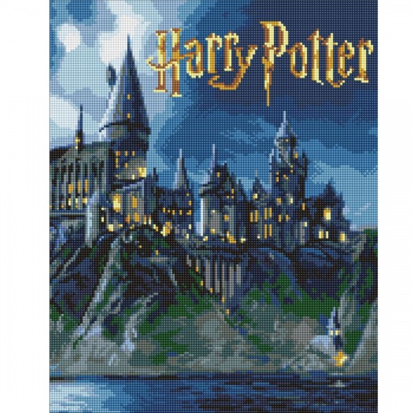 251659 Алмазна мозаїка WB "Harry Potter: Гоґвортс вночі" 40х50см