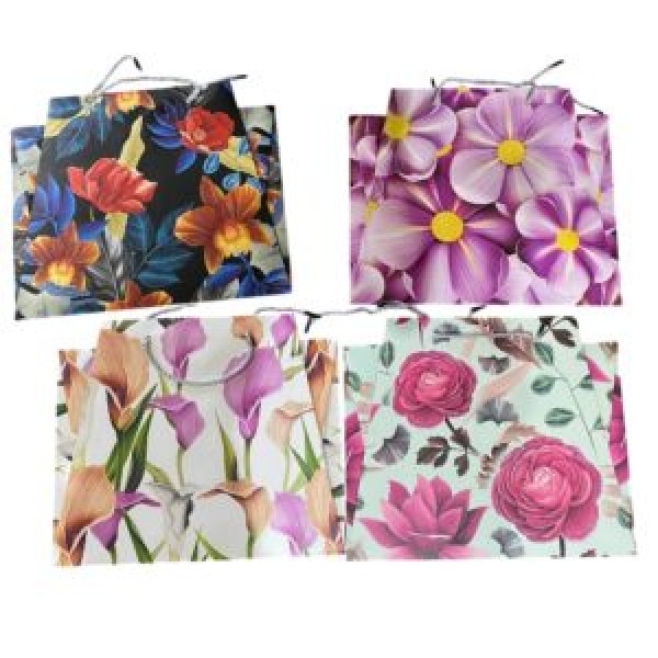 262861 Пакет подарунковий паперовий S "Floral Fantasy" 17.5*21*13.8см