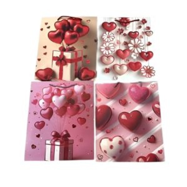 262871 Пакет подарунковий паперовий S "Heart Fantasy" 18*24*8.5см