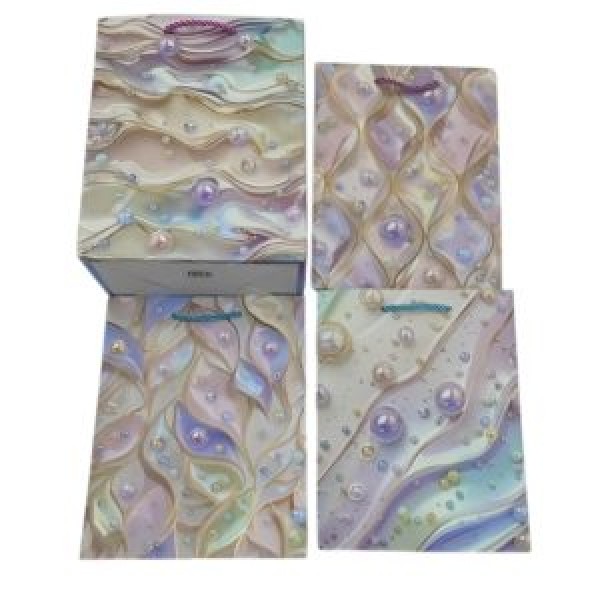 262879 Пакет подарунковий паперовий S "Mystic Waves" 18*23*10см