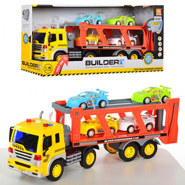 44801 Трейлер з машинками "Builder " Trailering series WY570B, 1:16 