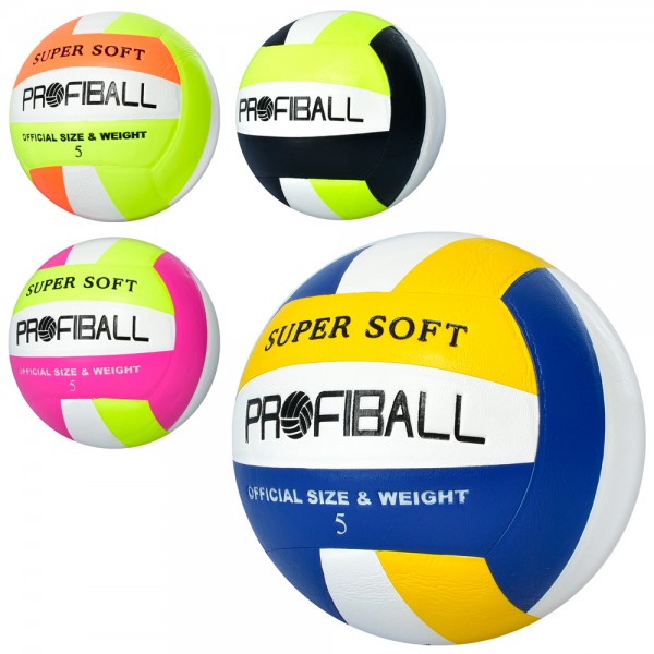 129494 М'яч волейбольний MS 3361 розмір 5, ПВХ, 260-280г, 4 види, кул.