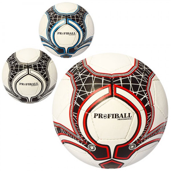 43545 М'яч футбольний 2500-65ABC розмір 5, ПУ1,4 мм., 32 панелі, 400-420 г., 3 кольори.