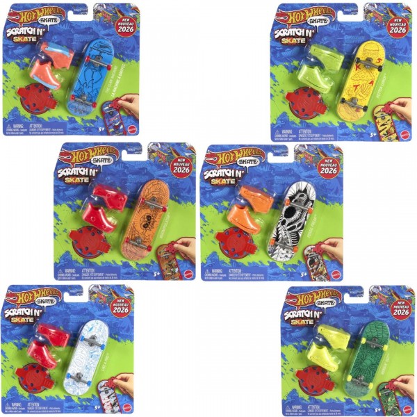 248693 Скейт із взуттям для пальчиків "Круте перетворення" Hot Wheels (в ас.)