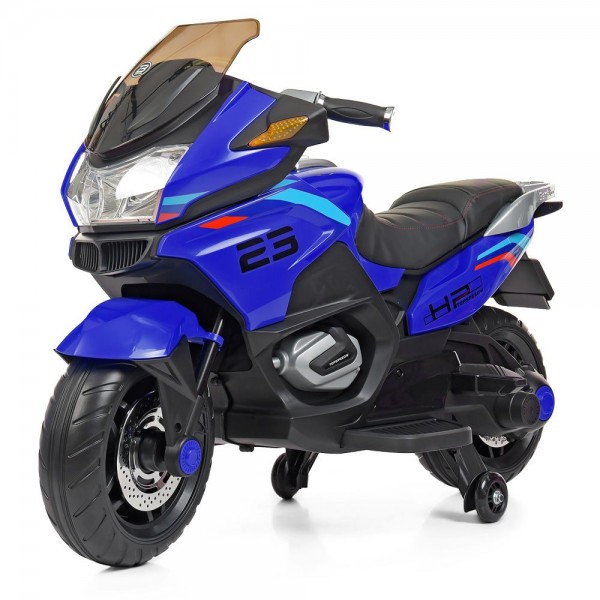 123186 Мотоцикл M 4272EL-4 2 мотора 45W, 1 акум. 12V9AH, MP3, TF, USB, EVA, шкіра, муз., світло, синій.