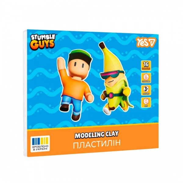 249587 Пластилін Yes, 16 кол., 320г "Stumble Guys"