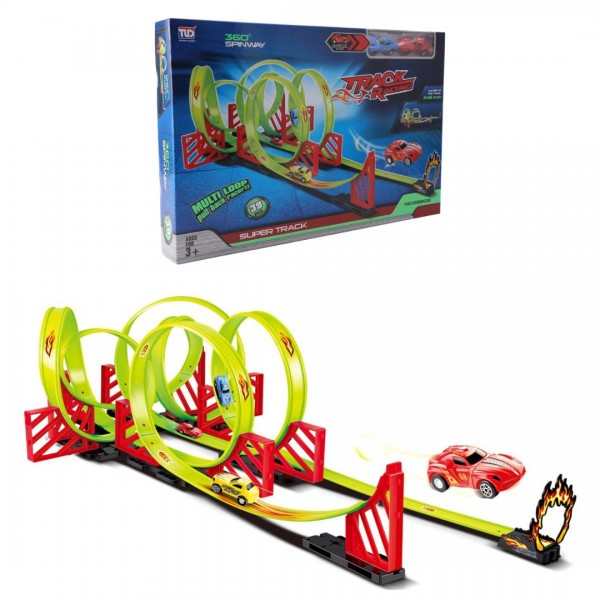 222288 75258 TRACK RACING конструктор дитячий ігровий: гоночний трек з 2-ма машинками на 39 деталей