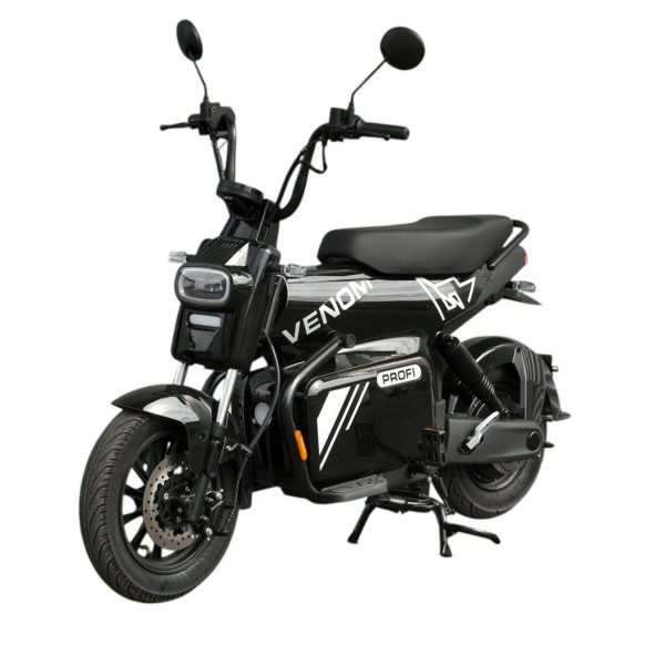 251485 Електробайк PROFI VENOM/BAT 12д.VM-120 сталева рама,двигун1500W,Lead Acid бат.60V20AH, NFC.чорний