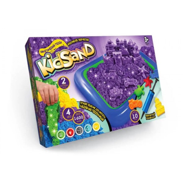 243873 Набір креативної творчості "Кінетичний пісок "KidSand" 1600г+пісочниця укр. (5)