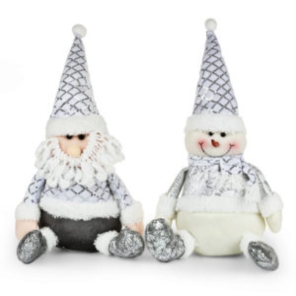 253903 Фігура новорічна "Santa Snowman" 38см, R96539