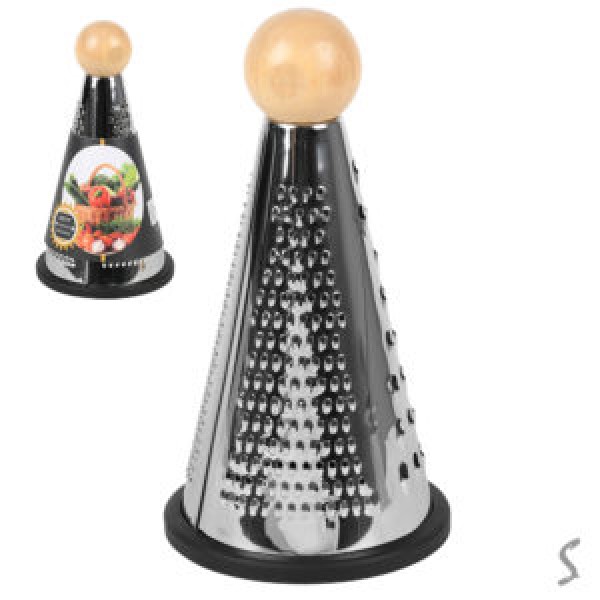 215037 Терка конус із дерев'яною ручкою 21см., R92016-M