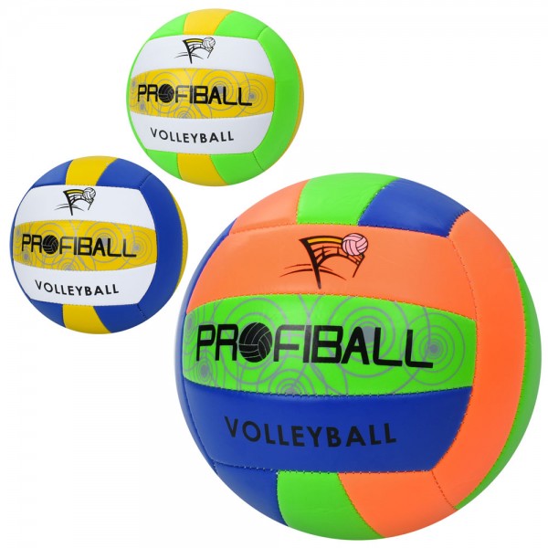 247936 М'яч волейбольний MS 4919  офіційний розмір, 220-230г, 3 кольори, у пакеті