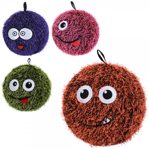 247941 М'яч дитячий MS 4912 .9 дюймів, плюш, 120г, 4 види, упаковка пакет 10шт