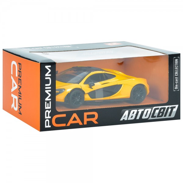 157758 Машина AP-1935 АвтоСвіт, 1:24 McLaren P1, мет., відч. двері, гум. колеса, кор., 24,5-10,5-11 см.
