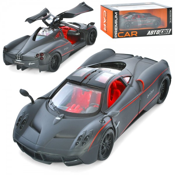 157915 Машина AP-1937 АвтоСвіт, 1:24, Pagani Huayra, мет., відч. двері, гум.колеса, кор., 24,5-10,5-11см.