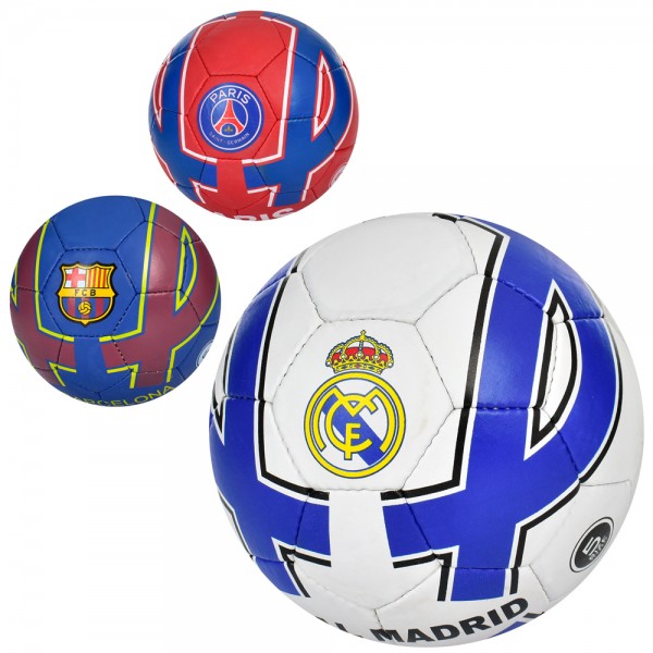 139252 М'яч футбольний 2500-241 розмір 5,ПУ1,4мм, 4шари, 32панелі, ручна робота, 400-420г, 3види(клуби).
