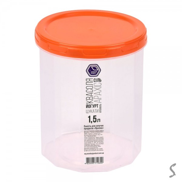 245656 Контейнер харчовий з різьбленням 1.5л d12.5*15.5см NP-84о