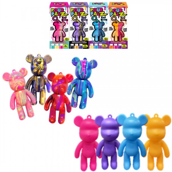 248376 Pour Palz Набір для творчості Флюїд Арт - Брелок Ведмедик S3