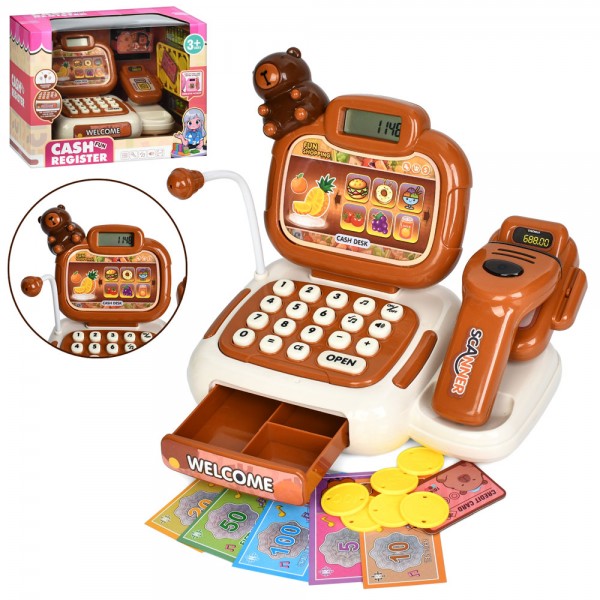 246965 Касовий апарат R999-23A капібара, термінал, калькулятор,сканер,мікрофон,гроші,муз.,бат.,кор.,26,5-20