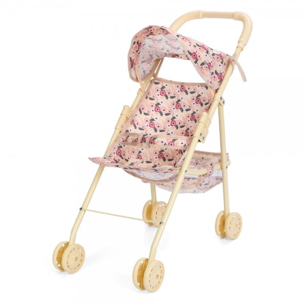 245155 Візок 914-23 для ляльки, прогулянковий, кошик, метал, кул., 30-56-10 см.