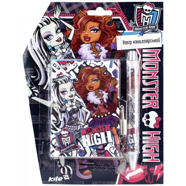 180248 Набір канц., блокнот на замку+ручка Monster High