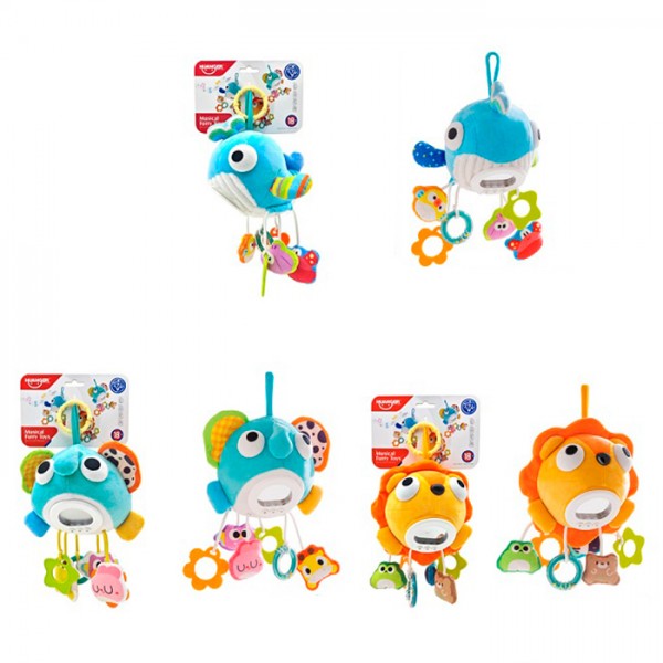 246289 Підвіска м'яка HE0561-2-3 на коляску/на ліжко,37см,тварина 14см,музика,світло,регул.гучн.пакет