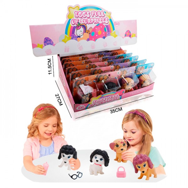 246547 Собака LD6038K19  окуляри, сумка, пляшечка, мікс видів, лист, 24шт., в диспл., 35-11,5-27,5см.