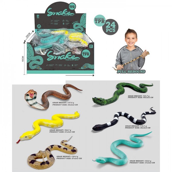 246400 Фігурка C6130-37 змія, 36см, у пакеті, 24шт(6видів) в диспл., 32-15-25см