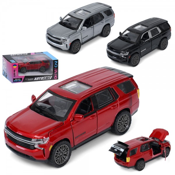 253209 Джип AS-3224 АвтоСвіт, 1:32-36, метал, інерція, 12см, відчиняються двері/багажник/люк, гумові колеса