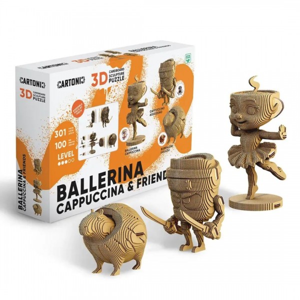 226467 Картонний конструктор "Cartonic 3D Puzzle BALLERINA CAPPUCCINA AND FRIENDS"