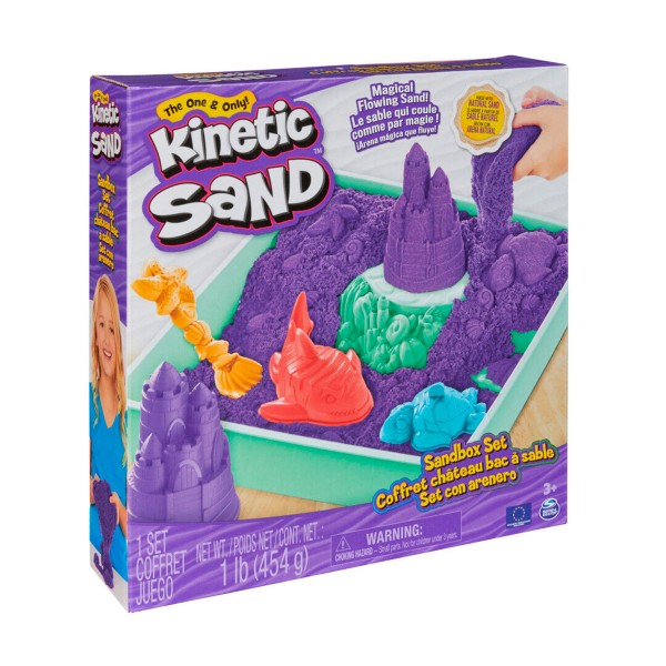 211737 Набір піску для дитячої творчості - KINETIC SAND V2 ЗАМОК З ПІСКУ (фіолетовий, 454 g, аксес.)