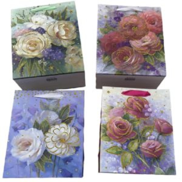 185048 Пакет подарунковий паперовий S "Flowers" 18*23*10см R94979-S