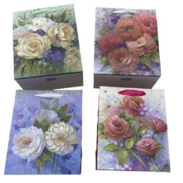 185050 Пакет подарунковий паперовий L "Flowers" 31*44*12см R94979-L