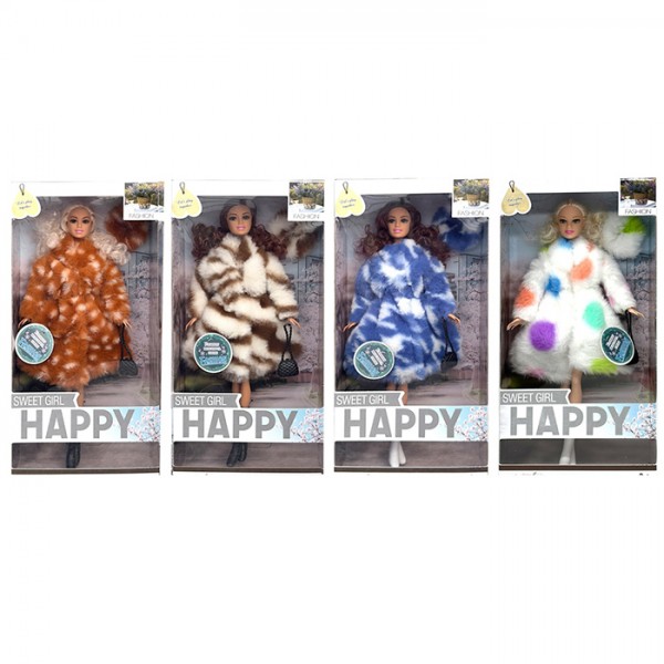 247661 Лялька HX888D2-1 30см, сумка, 4 види, в кор-ці, 16-32,5-6,5см