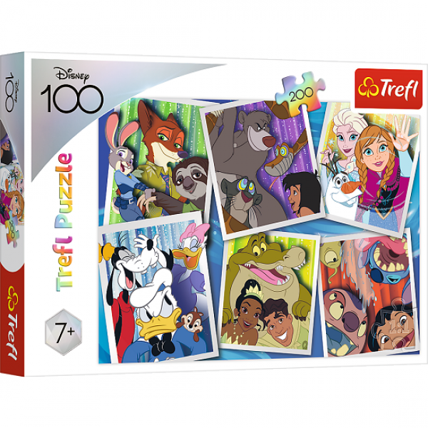 173056 Пазли Trefl 13299 Disney: Герої мультфільмів, 200 дет.