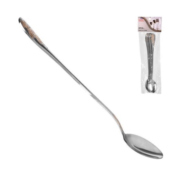 64228 Ложка коктельна SS "Golden Rose" 6шт/наб 19.5см R86921