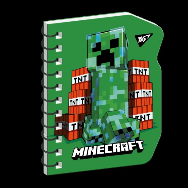 162365 Блокнот YES В7/60 подв. спіраль "Minecraft. Creeper", клітинка