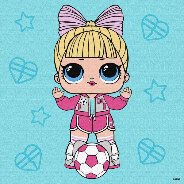 247520 Набір для розпису по номерах для дітей "L.O.L Surprise! Game on. Suite Princess" 25x25см