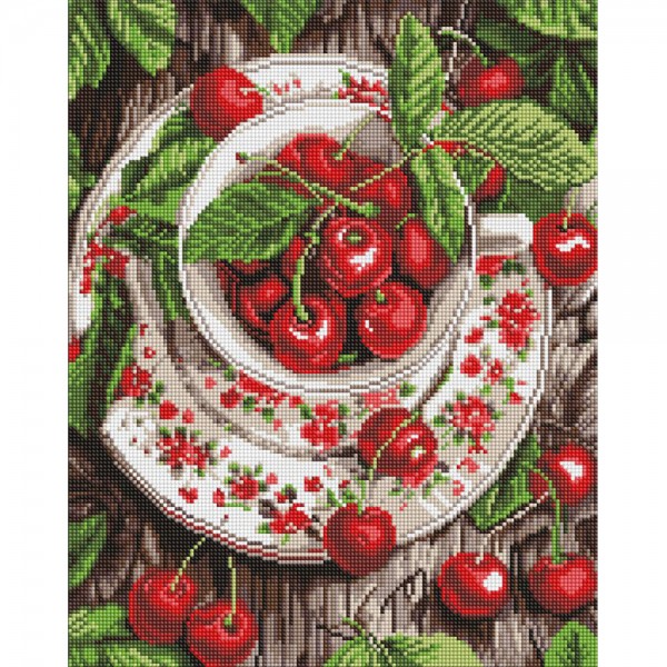 247529 Набір з алмазною мозаїкою "Свіжість вишні" 40х50см
