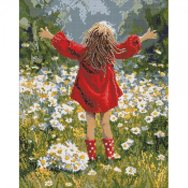 247531 Набір з алмазною мозаїкою "Ромашки для серця" 40х50см